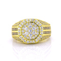 925 silver Micro Pave Rhodium Plated Men Ring